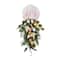 Glitzhome® 26" Easter Metal Bunny & Tulip Teardrop Wall Decor
